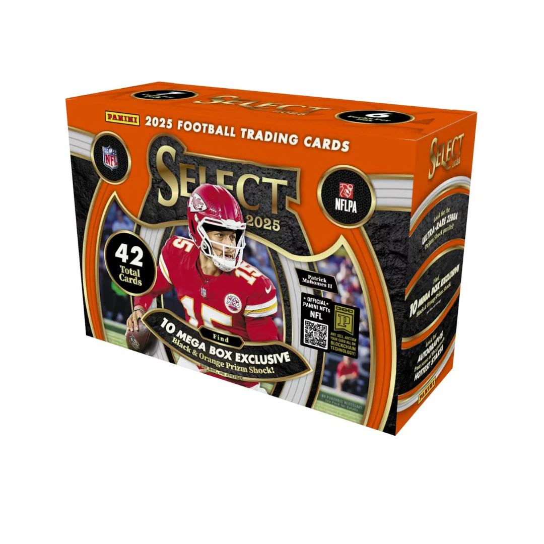 2025 Panini Select Football Hobby Mega Box (Black & Orange Prizm)