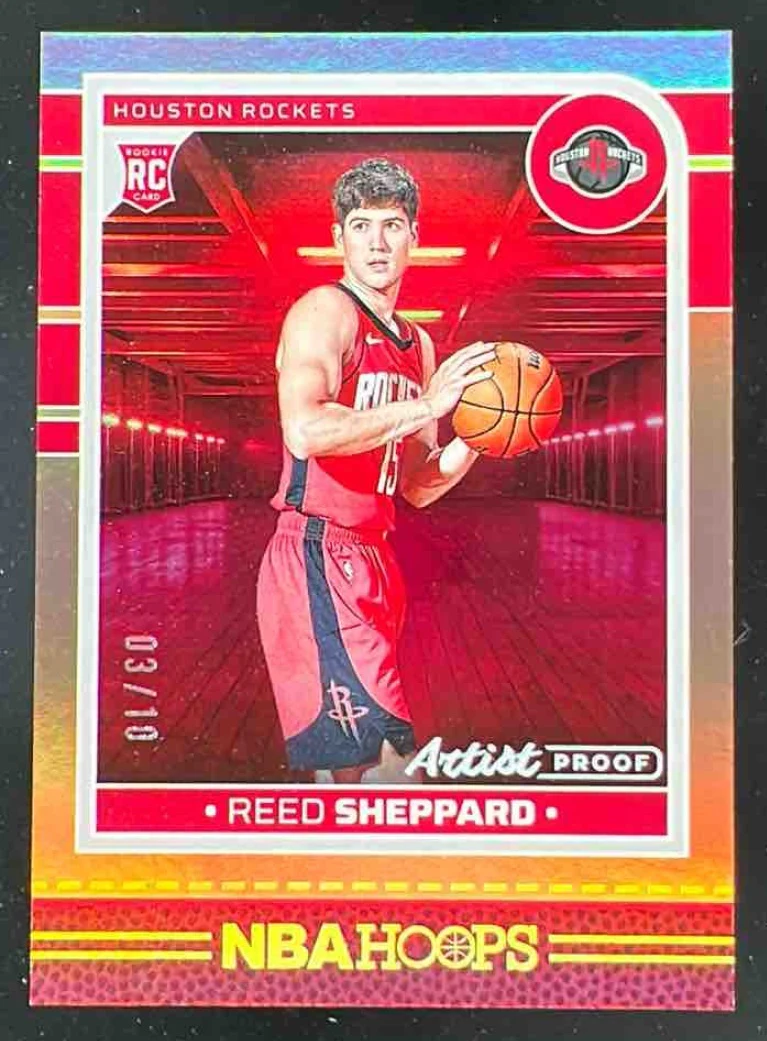 2024-25 Panini Hoops Gold Artist Proof #233 Reed Sheppard RC /10