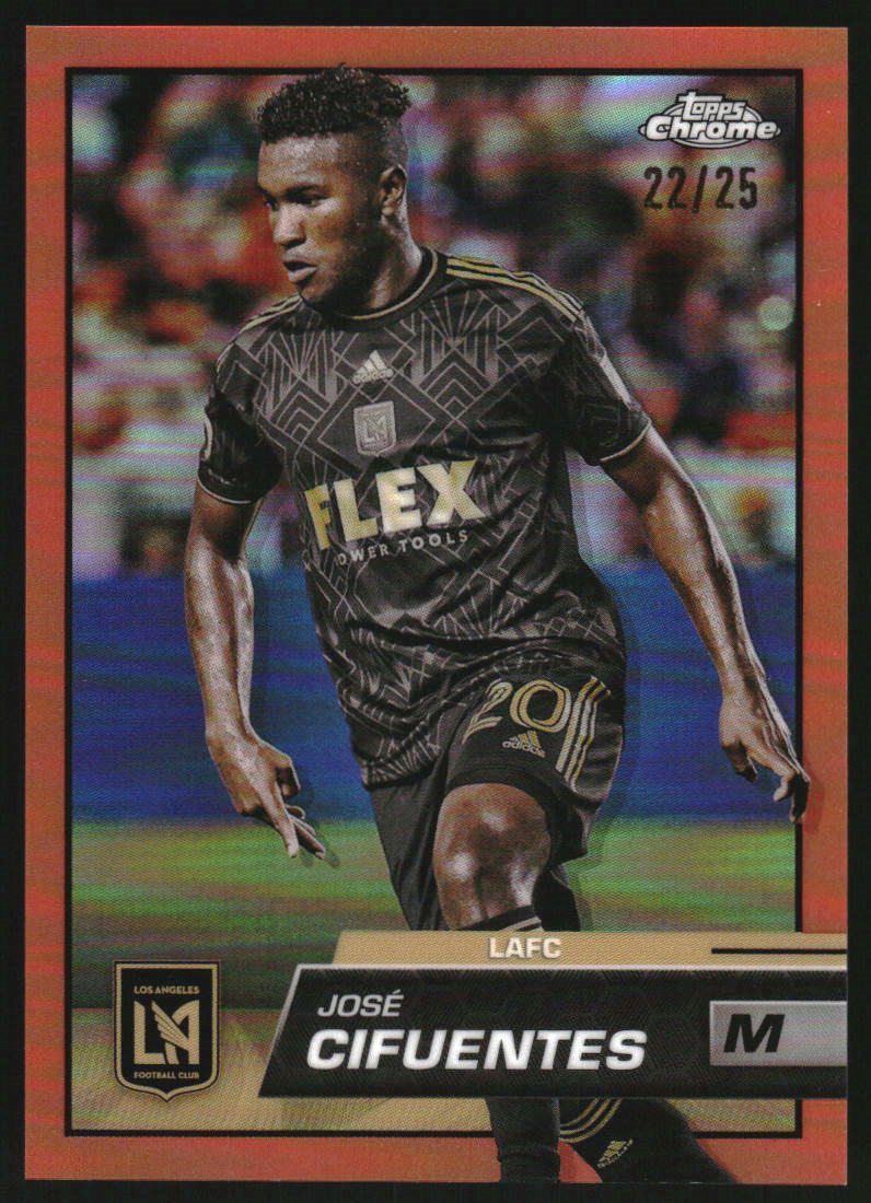 2023 Topps Chrome MLS Orange Refractor #86 Jose Cifuentes /25