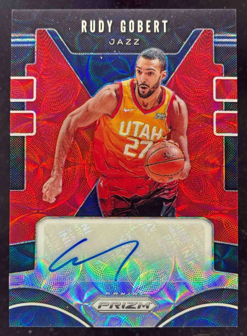 2019-20 Panini Prizm Signatures Prizms Choice #SG-RGB Rudy Gobert Auto