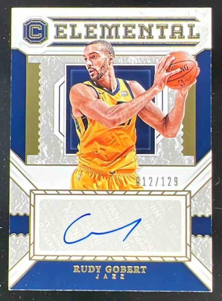 2018-19 Cornerstones Elemental Signatures #ES-RGB Rudy Gobert Auto /129