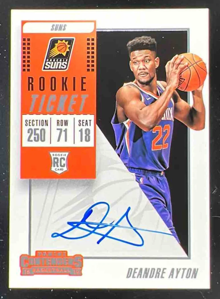 2018-19 Panini Contenders #102a Deandre Ayton Autograph RC Auto