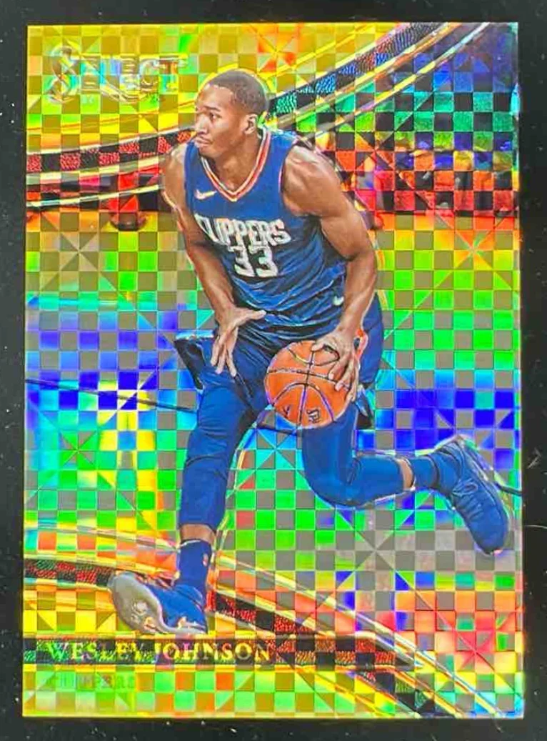 2017-18 Panini Select Gold Prizms #254 Wesley Johnson Courtside /10