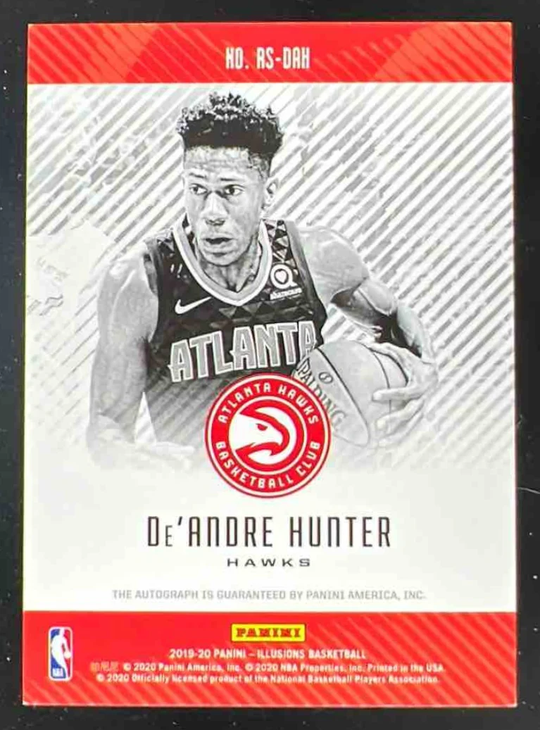 2019-20 Illusions Rookie Signs Sapphire #RS-DAH De Andre Hunter RC Auto /15 - Image 2