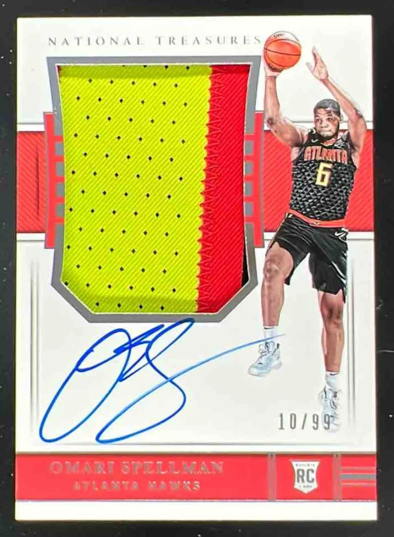 2018-19 Panini National Treasures #101 Omari Spellman RC Auto /99