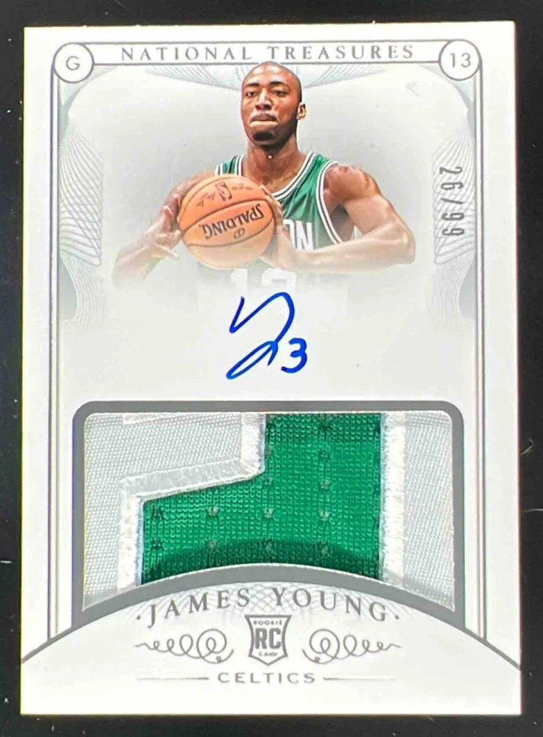 2014-15 Panini National Treasures #115 James Young RC Auto /99