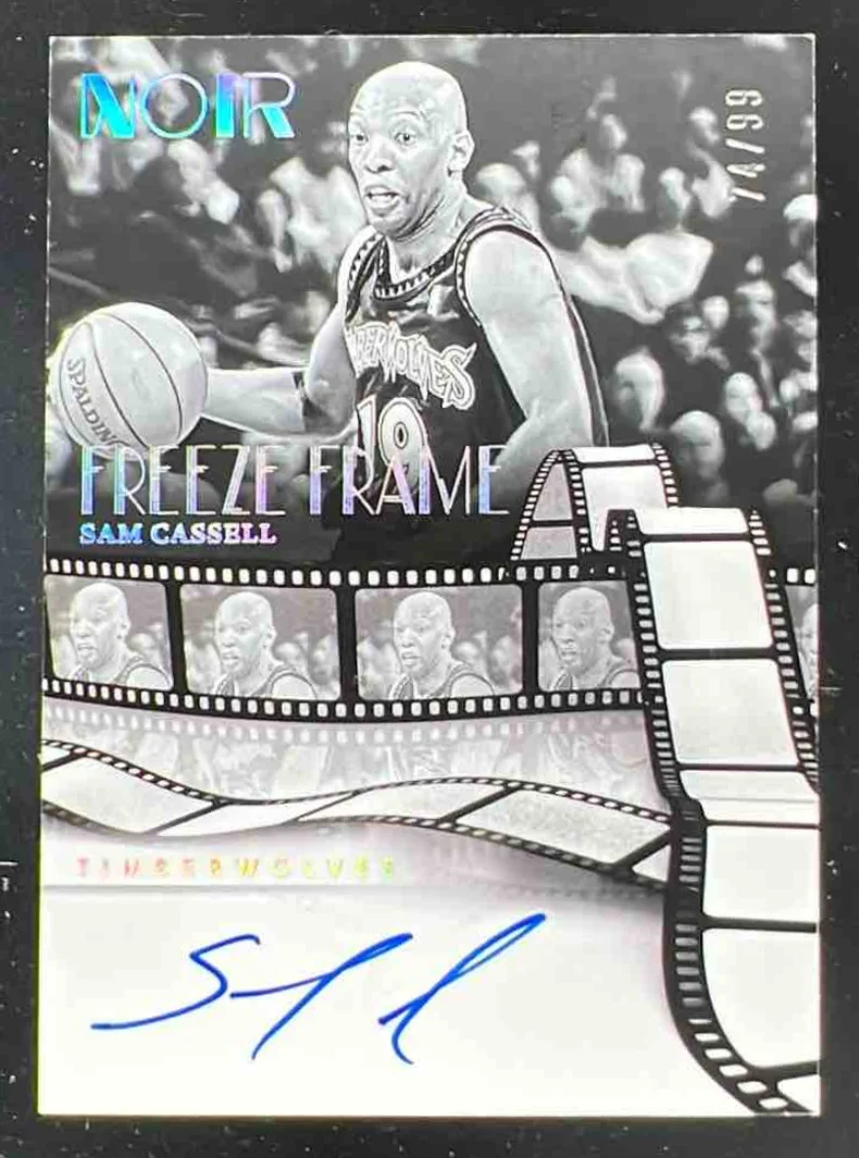 2024 Panini Noir Freeze Frame Signatures #15 Sam Cassell Auto /99