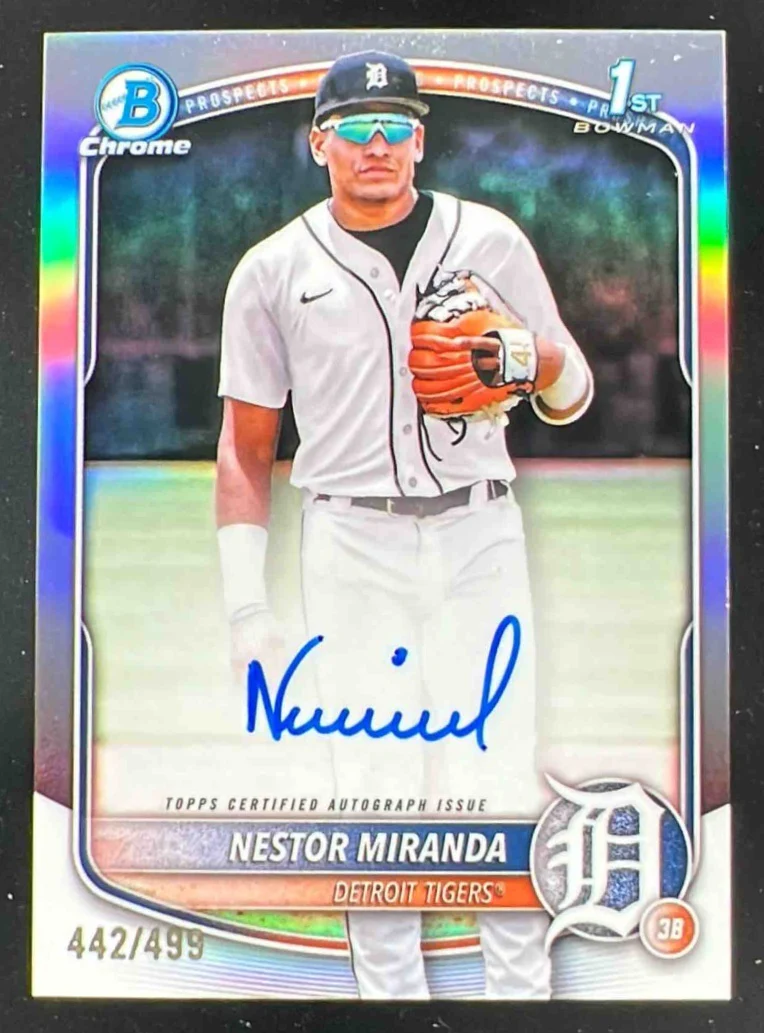2025 Bowman Chrome Autograph Refractor #CPA-NM Nestor Miranda RC Auto /499
