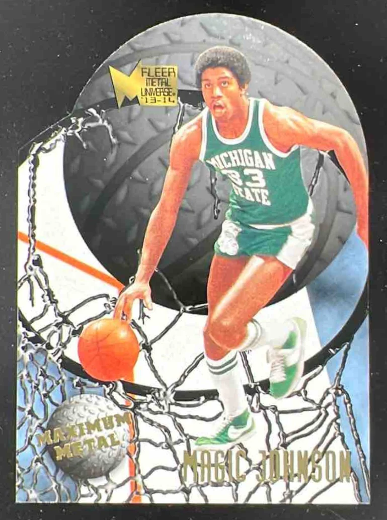 2013-14 Fleer Retro '95 96 Metal Universe Maximum Metal #12 Magic Johnson