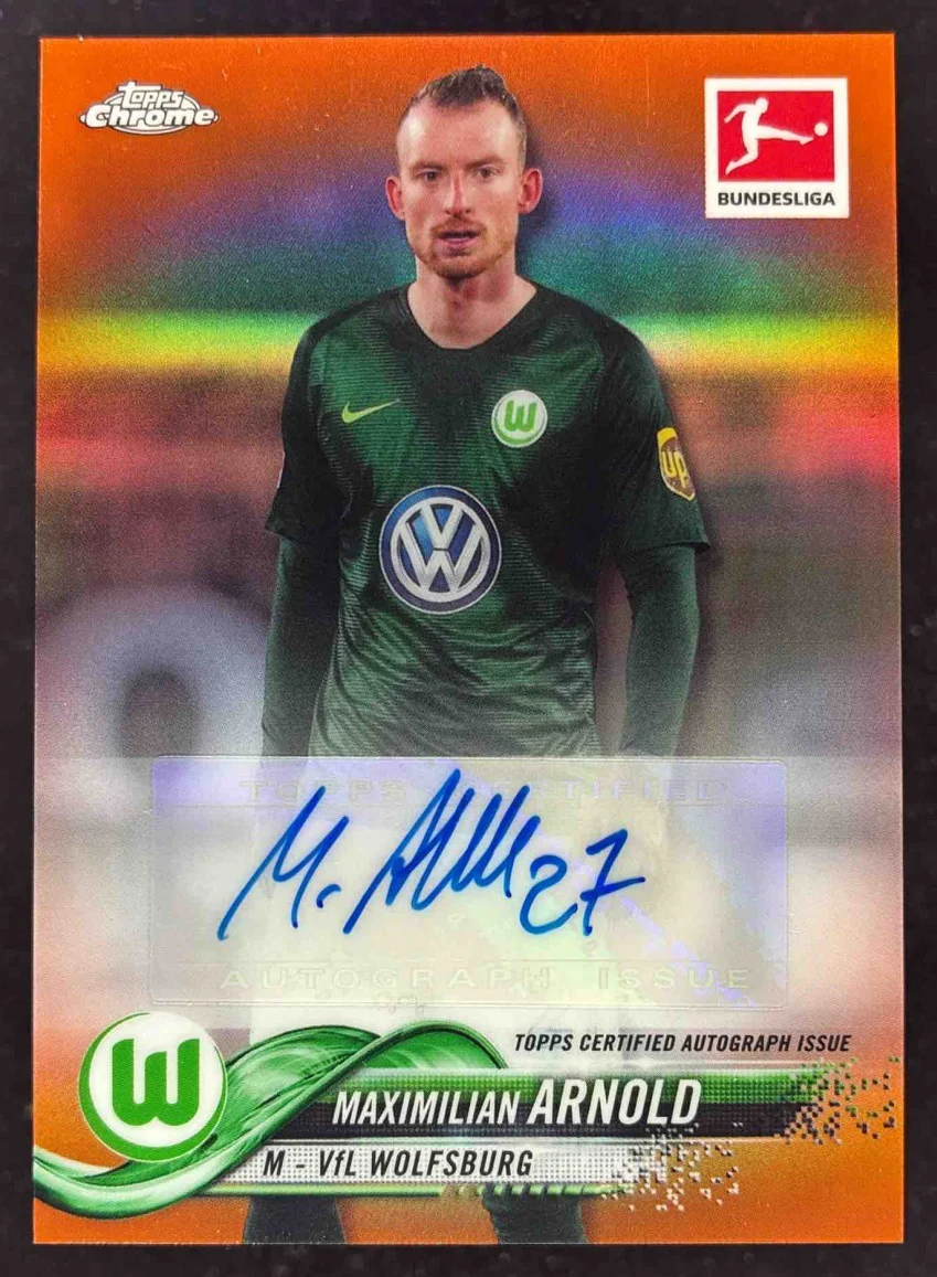 2018 Topps Chrome Bundesliga Orange #39 Maximilian Arnold /25