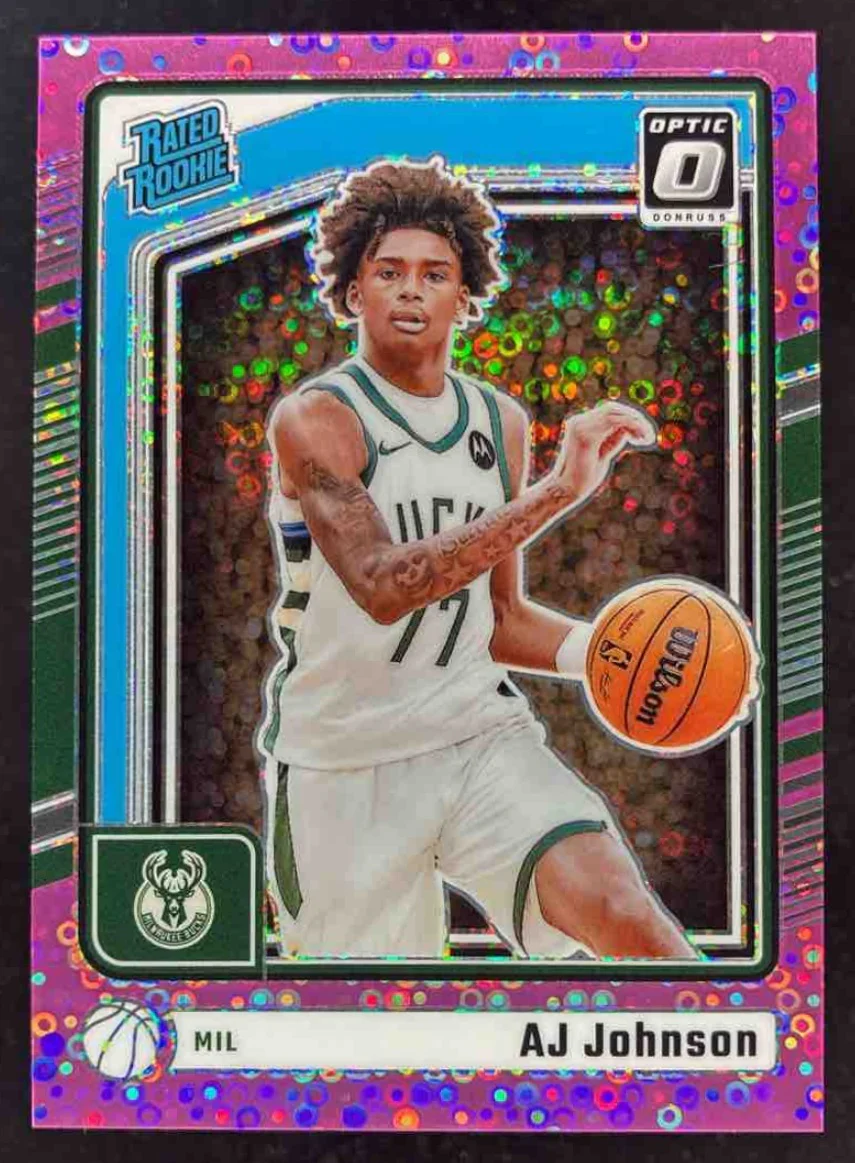2024-25 Panini Donruss Optic Rated Rookie Fast Break Pink #277 AJ Johnson RC /25