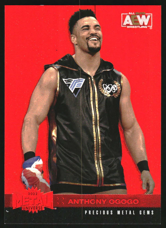 2022 SkyBox Metal Universe AEW Precious Metal Gems Red #97 Anthony Ogogo /100