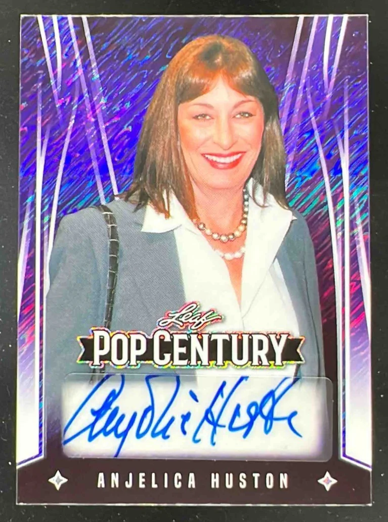 2025 Leaf Metal Century Diagonal Shimmer Purple #BA-AH1 Anjelica Huston Auto /4