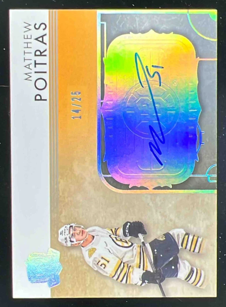 2023 The Cup Rookie Rink Gallery Auto #RGMPV1 Matthew Poitras Autograph Auto /25