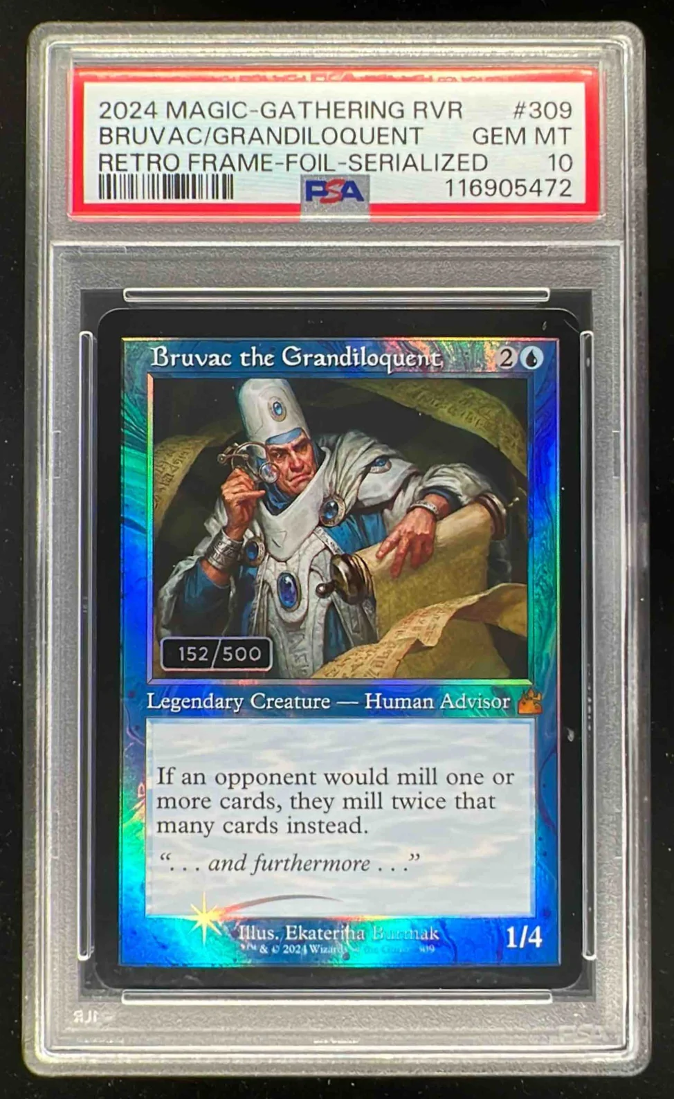 2024 Magic The Gathering Ravnica Remastered Foil Bruvac the Grandiloquent PSA 10