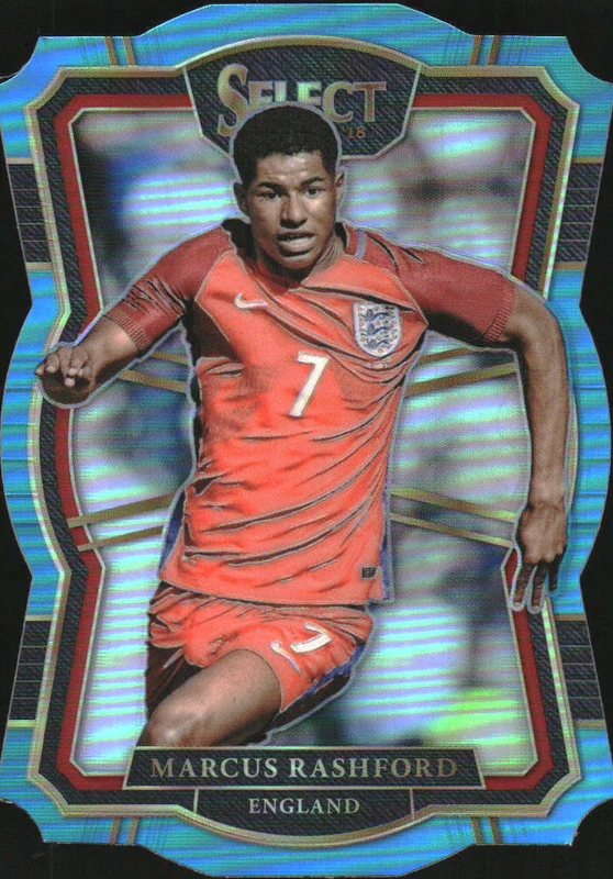 2017-18 Select Prizms Light Blue Die Cut #130 Marcus Rashford /249