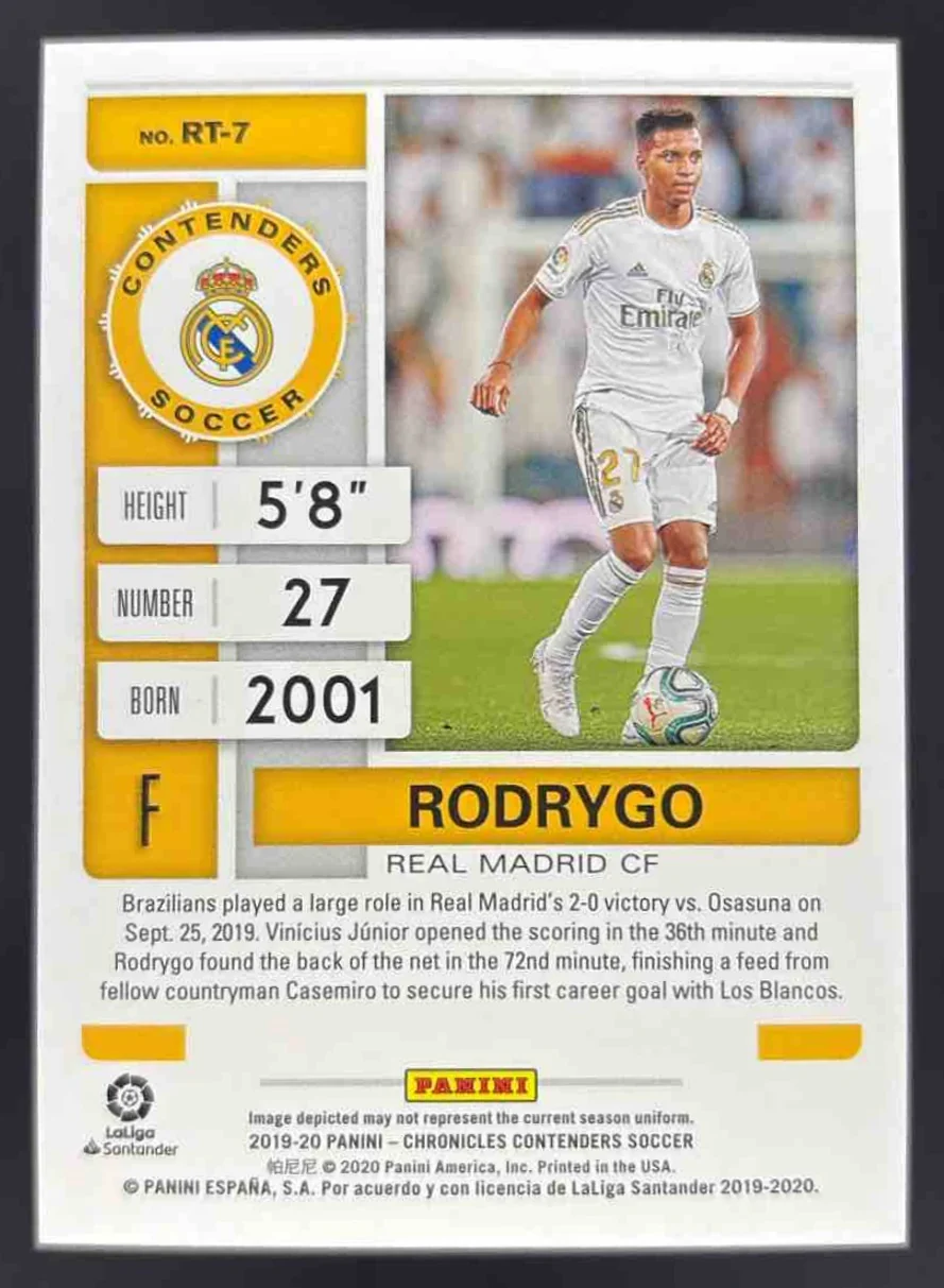 2019 Panini Chronicles Contenders Rookie Ticket Red #RT-7 Rodrygo - Image 2