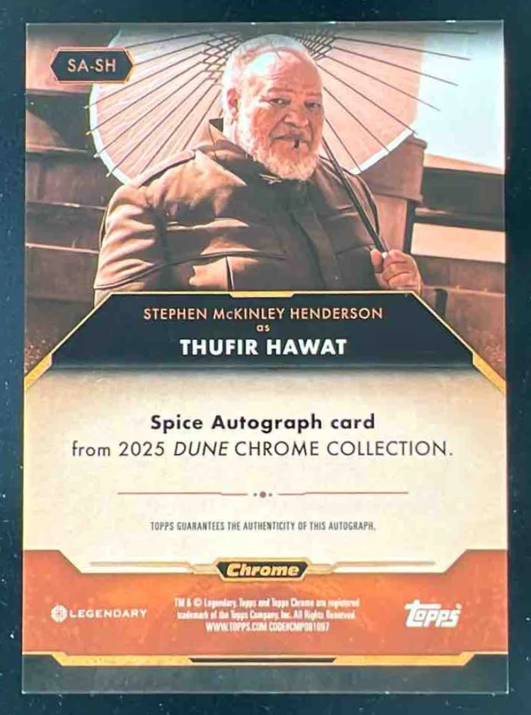 2024 Topps Chrome Dune Spice Atriedes Green Stephen McKinley Henderson Auto /99 - Image 2