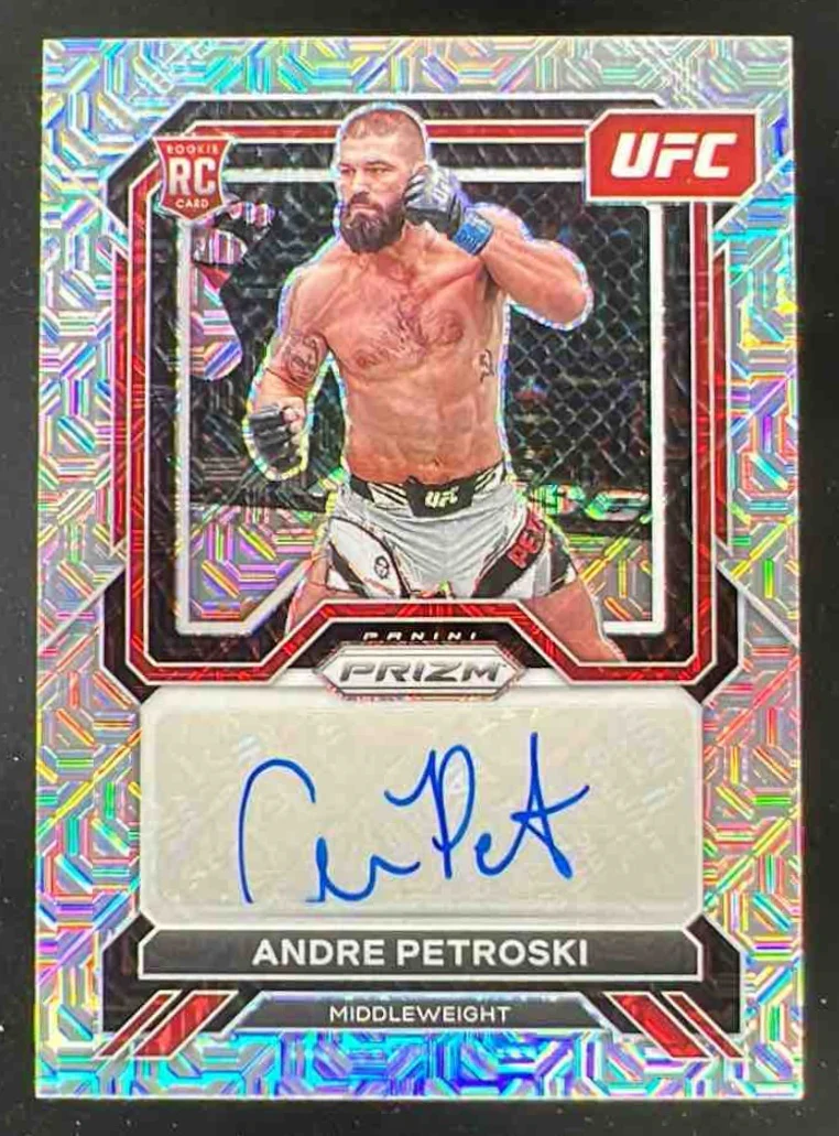 2023 Panini Prizm UFC Superstar Mojo Prizms #SA-APK Andre Petroski RC Auto /25