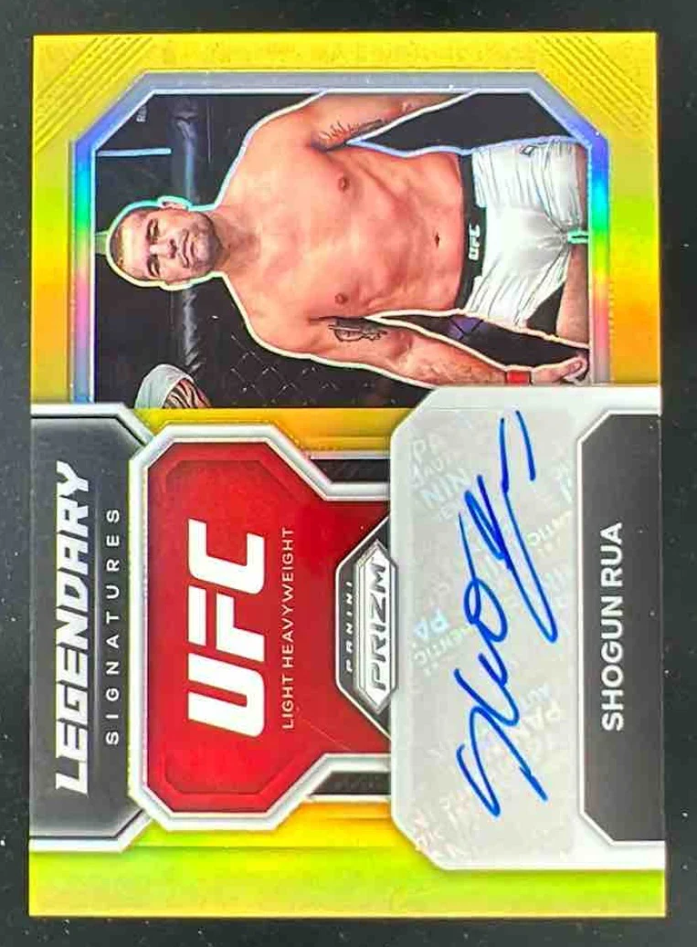 2023 Panini Prizm UFC Legendary Gold Prizms #LS-SGR Shogun Rua Auto /10