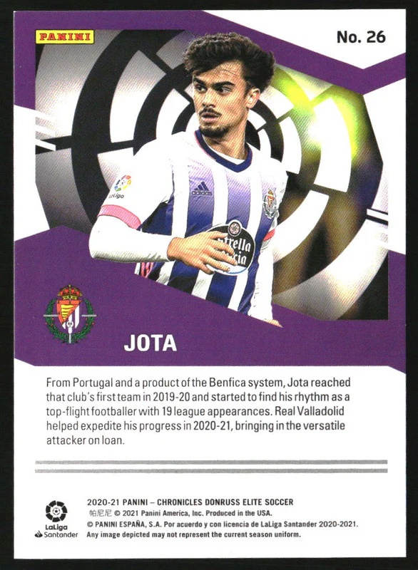 2020-21 Elite La Liga Cracked Ice #26 Jota RC /23 - Image 2