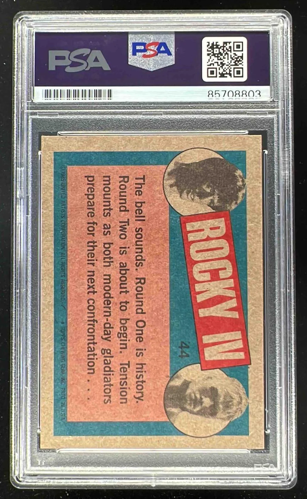 1985 Topps Rocky IV #44 Time Out! Dolph Lundgren Auto PSA Authentic - Image 2