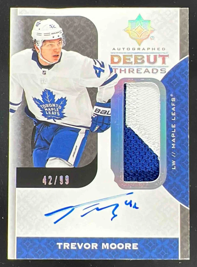 2019 Ultimate Collection Autographed Debut Threads #DT-TM Trevor Moore Auto /99