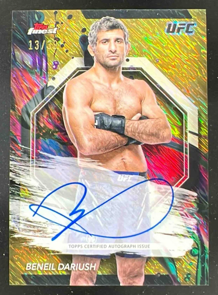 2024 Topps Finest UFC Gold Shimmer Refractors #FA-BLD Beneil Dariush Auto /39