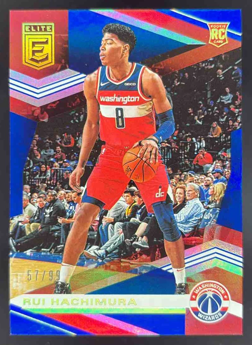 2019-20 Panini Donruss Elite Blue #140 Rui Hachimura RC /99
