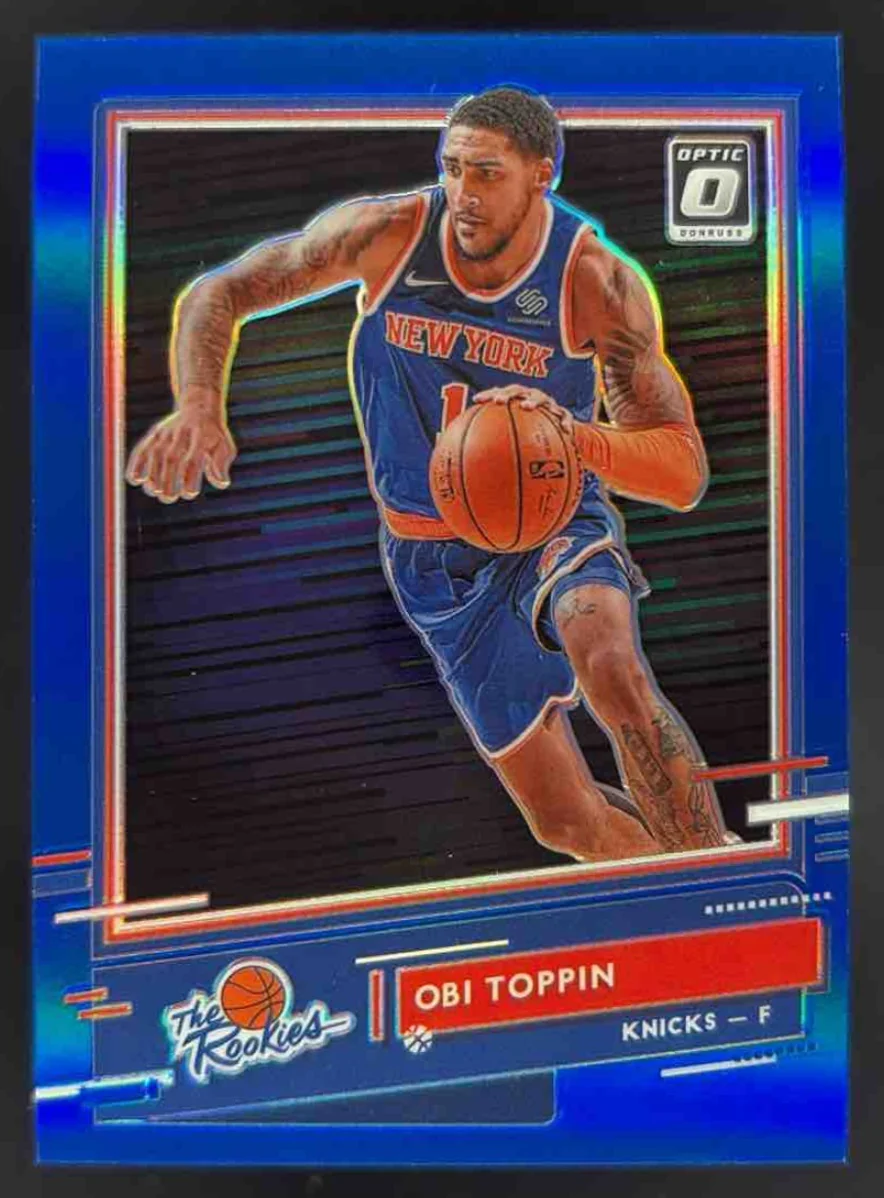 2020-21 Panini Donruss Optic The Rookies Blue #4 Obi Toppin RC /49