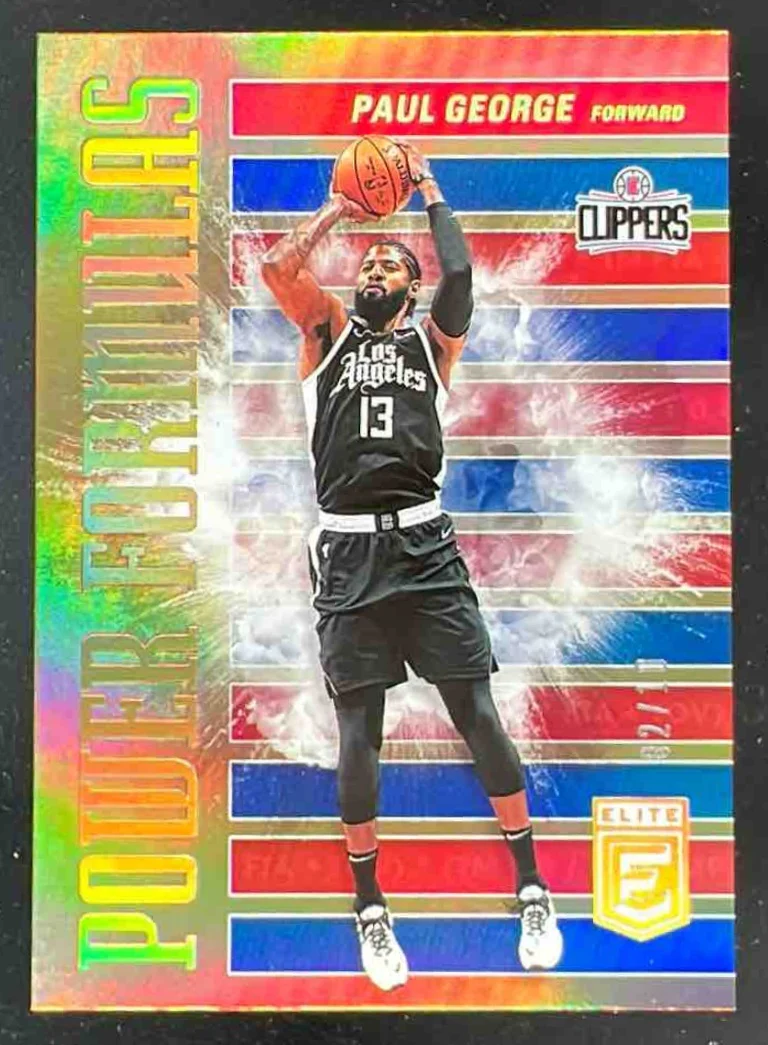 2020-21 Panini Panini Donruss Elite Power Formulas Gold #22 Paul George /10