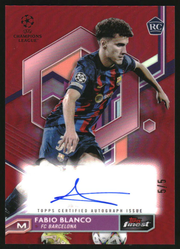 2022-23 Topps UEFA Club Competitions Autographs Red #AFB Fabio Blanco RC Auto /5