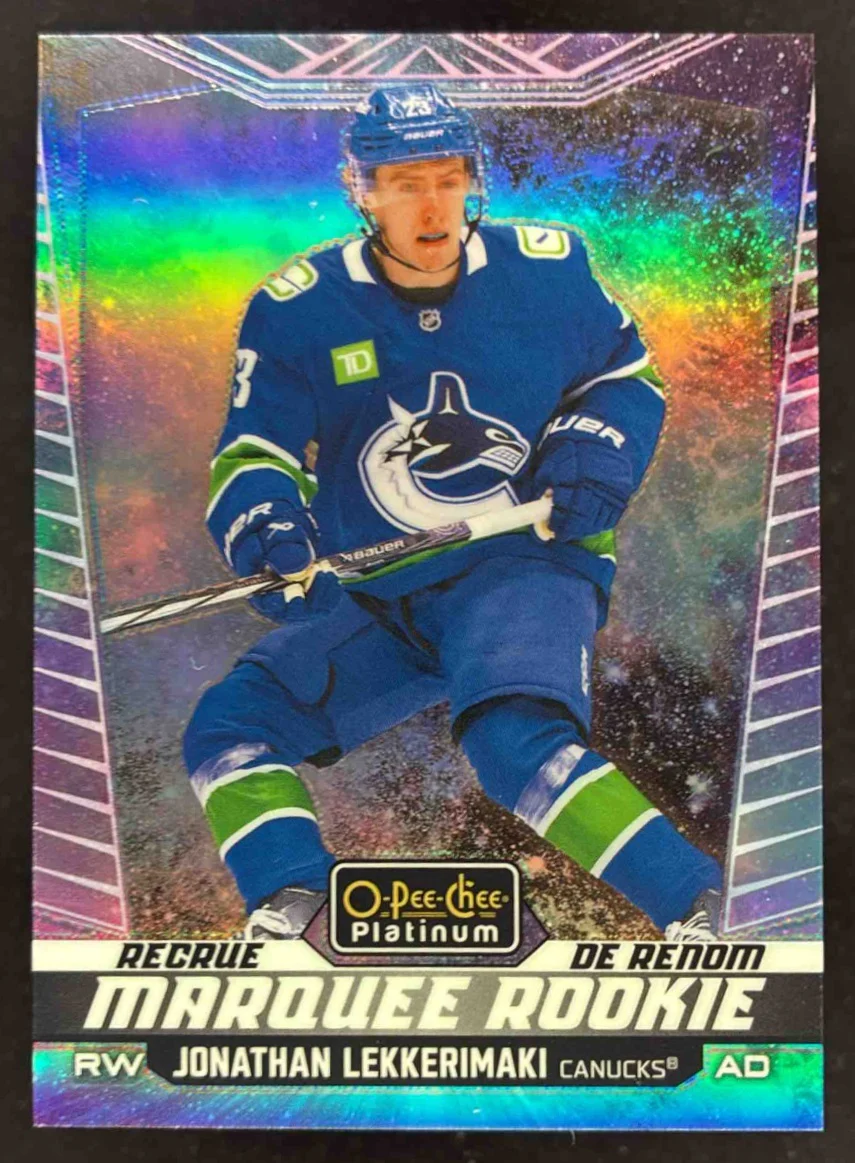 2024 O-Pee-Chee Platinum Cosmic #281 Jonathan Lekkerimaki RC Marquee Rookie /65