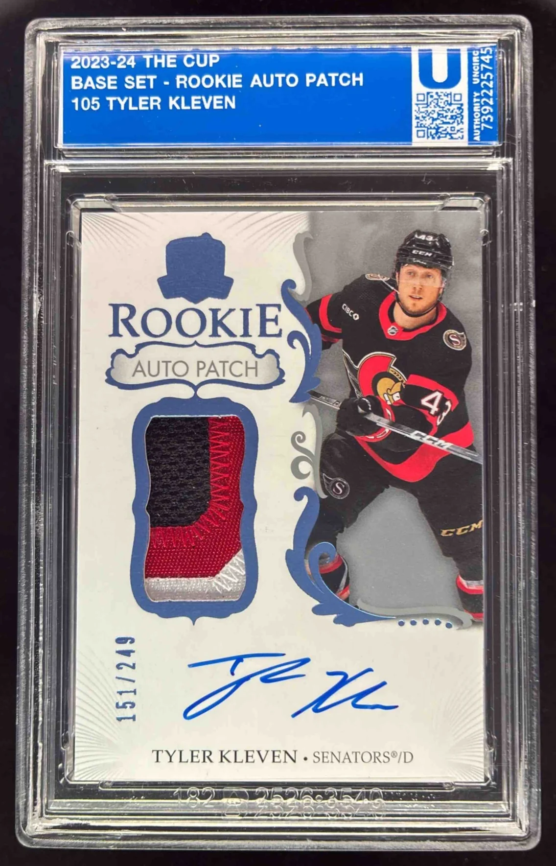 2023 The Cup #105 Tyler Kleven Rookie Patch Auto Autograph Auto /249