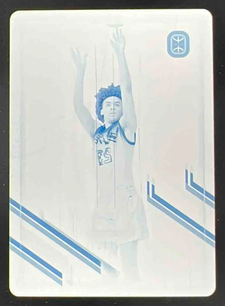 2021-22 Topps Chrome Overtime Elite Printing Plates Cyan #57 Jalen Lewis 1/1