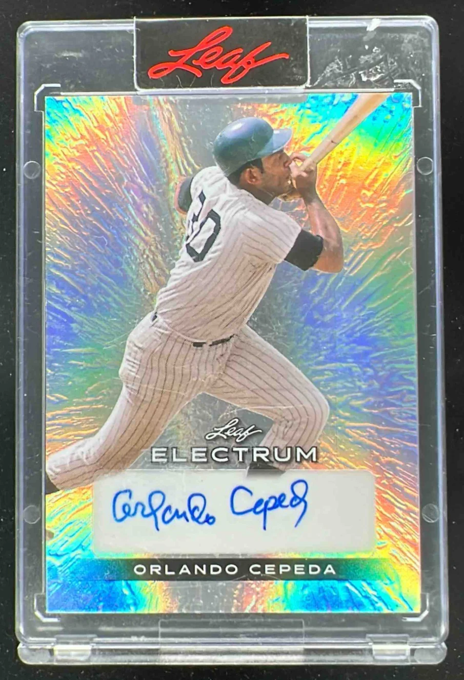 2024 Leaf Electrum Auto Silver Paint Blast #BA-OC1 Orlando Cepeda Auto /3