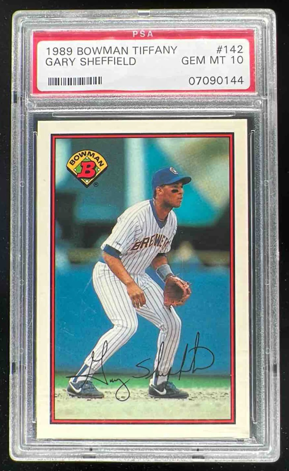 1989 Bowman Tiffany #142 Gary Sheffield RC PSA 10