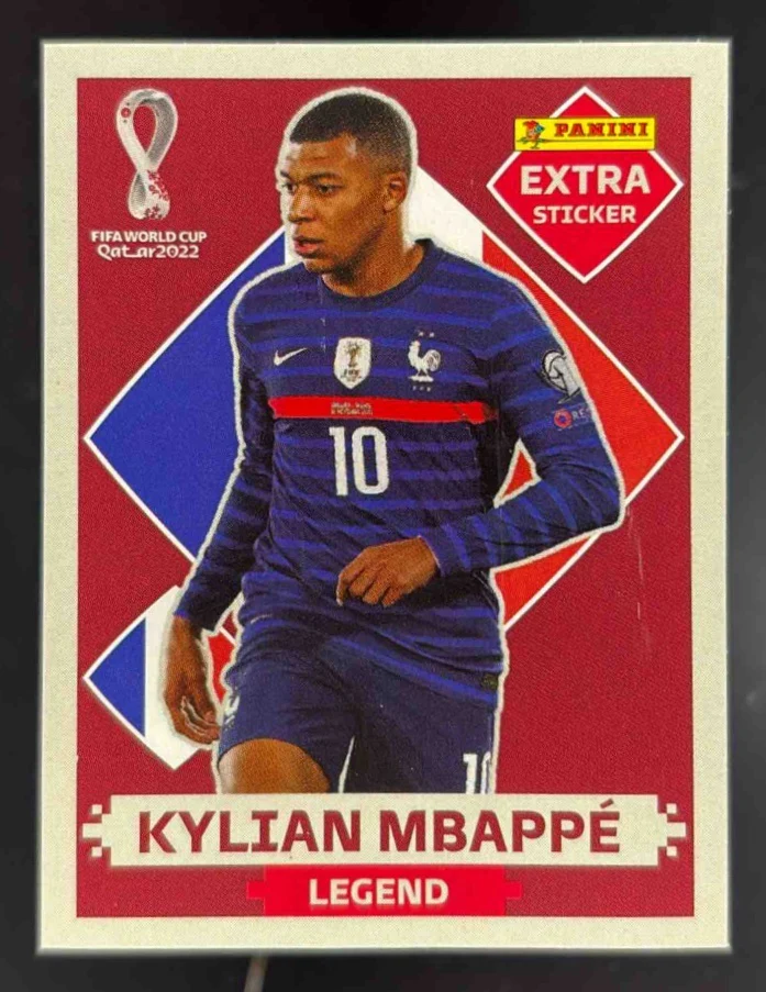 2022 Panini FIFA World Cup Qatar Legend Extra Sticker Kylian Mbappe