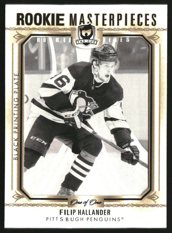 2022-23 The Cup Printing Plates Trilogy Black Filip Hallander RC Rookie 1/1
