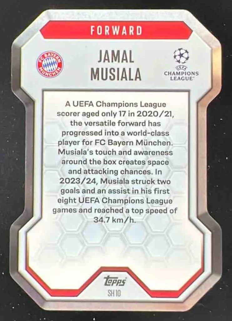 Topps UEFA Champions League #SH10 Jamal Musiala - Image 2
