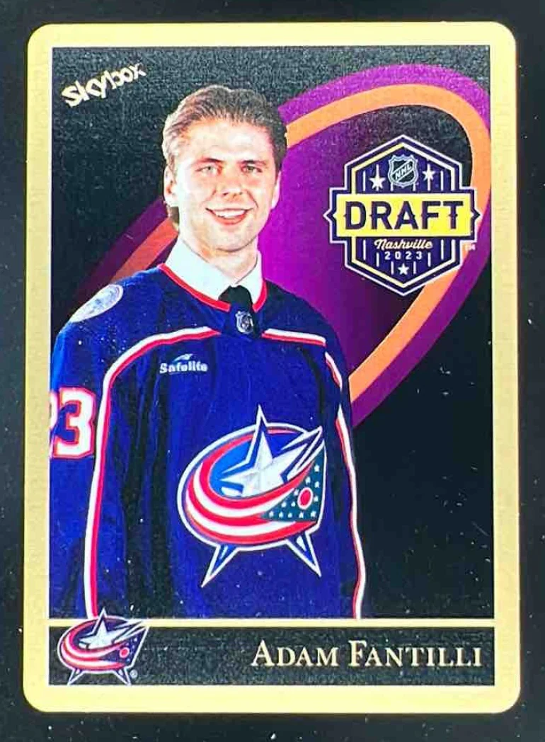 2023-24 Skybox Metal Universe 1990 Skybox Metal Retros #16 Adam Fantilli