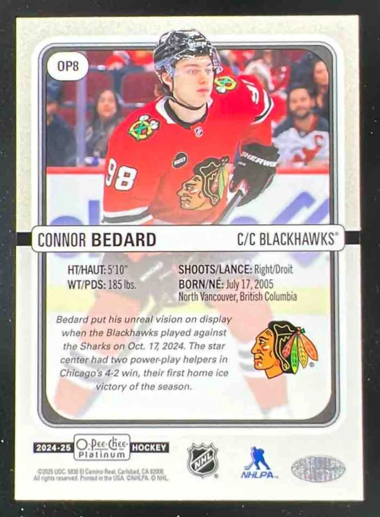 2024-25 O-Pee-Chee Platinum O-Pee-Chee Premier #OP8 Connor Bedard - Image 2