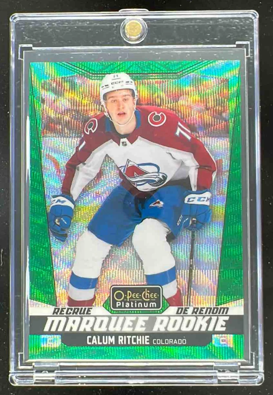 2024-25 O-Pee-Chee Platinum Emerald Surge #274 Calum Ritchie RC Rookie /10