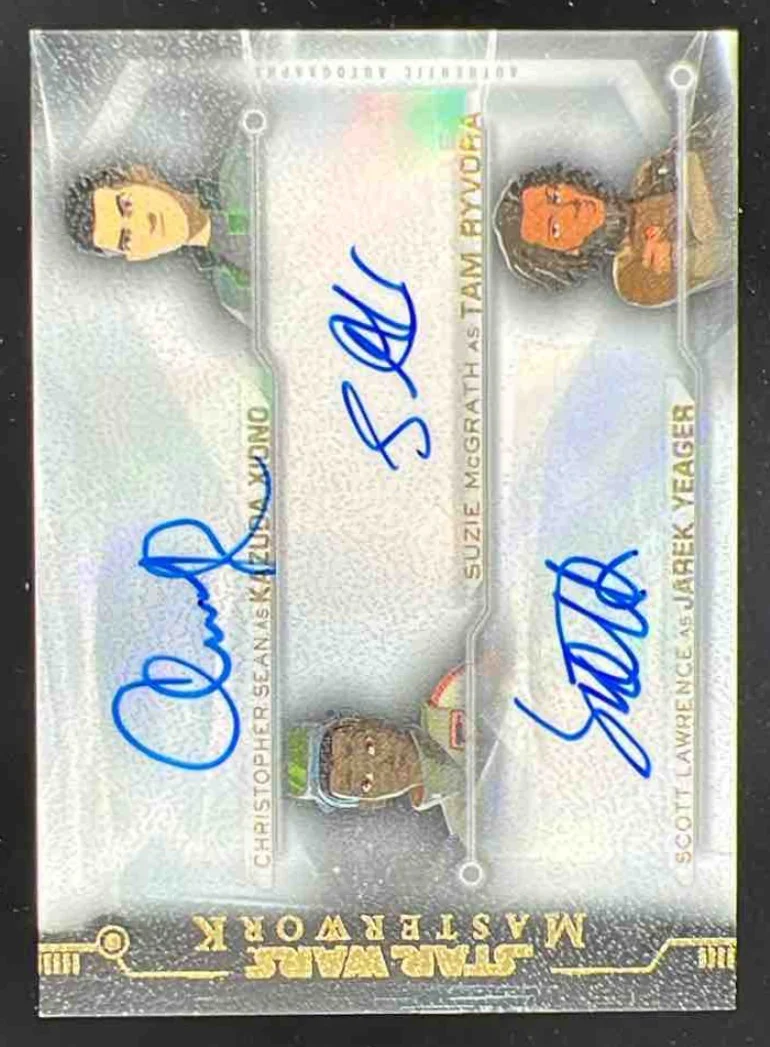 Star Wars Masterwork Triple Auto Kazuda Xiono Tam Ryvora Jarek Yeager /25