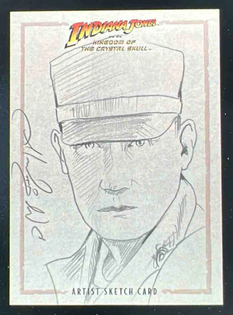 2008 Topps Indiana Jones Kingdom of Crystal Skull Sketch Card Auto 1/1