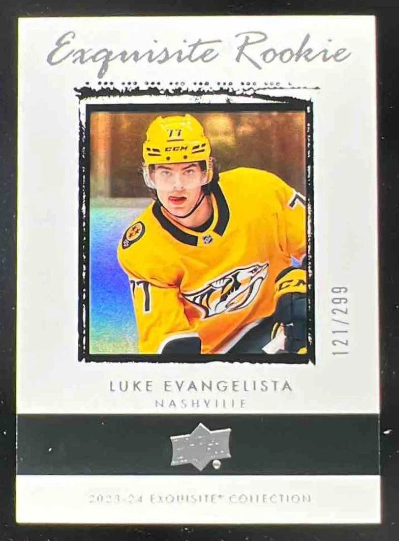 2023 Black Diamond Exquisite Collection Retro Rookies Luke Evangelista RC /299
