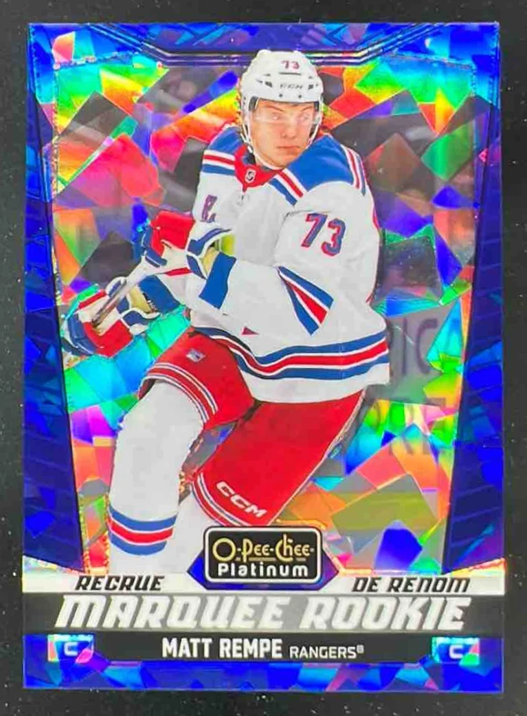 2024-25 O-Pee-Chee Platinum Blue Fragments #244 Matt Rempe RC Rookie /125