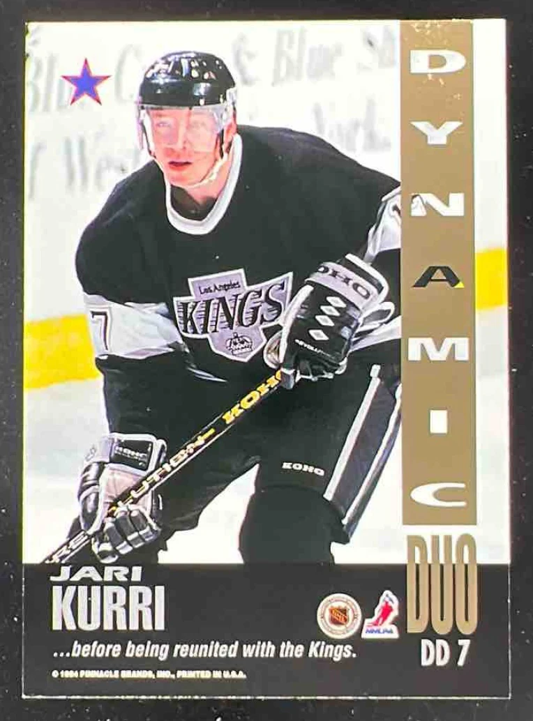 1993-94 Score Dynamic Duos U.S. #DD 7 Wayne Gretzky Jari Kurri - Image 2