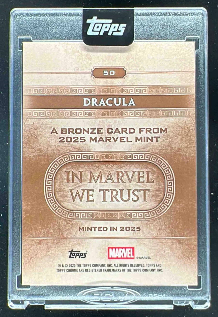 2025 Topps Mint Marvel Chrome Refractor #50 Dracula Bronze /100 - Image 2