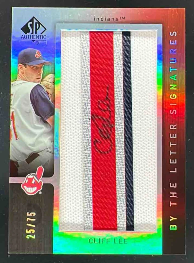 2007 SP Authentic By the Letter Signatures Cliff Lee Autograph VAR Auto /75